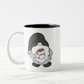 Farmhouse Gnome met Lumpy Coffee-Mok Tweekleurige Koffiemok (Links)