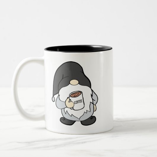 Farmhouse Gnome met Lumpy Coffee-Mok Tweekleurige Koffiemok (Links)