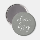 Farmhouse Gray Texture White Dishwasher Magnet (Voorkant / Achterkant)