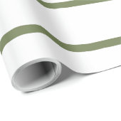 Farmhouse Green Striped Cadeaupapier (Rol Hoek)