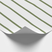 Farmhouse Green Striped Cadeaupapier (Hoek)