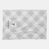 Farmhouse Grey Buffalo Check Personated Family Theedoek (Horizontaal)