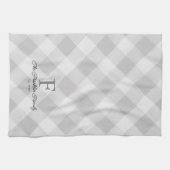 Farmhouse Grey Buffalo Check Personated Family Theedoek (Horizontaal)