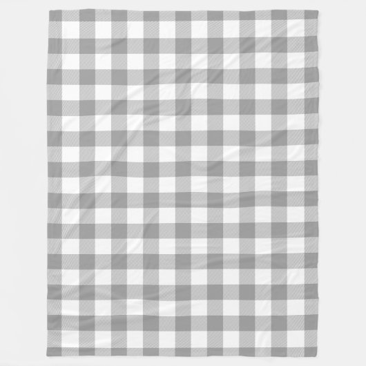 Farmhouse Grey Buffalo Check Pset Rustic Fleece Deken (Voorkant)