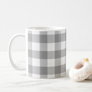 Farmhouse Grey Buffalo Check Pset Rustic Koffiemok