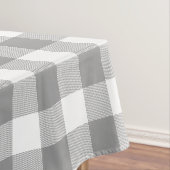 Farmhouse Grey Buffalo Check Pset Rustic Tafelkleed (Voorbeeld)