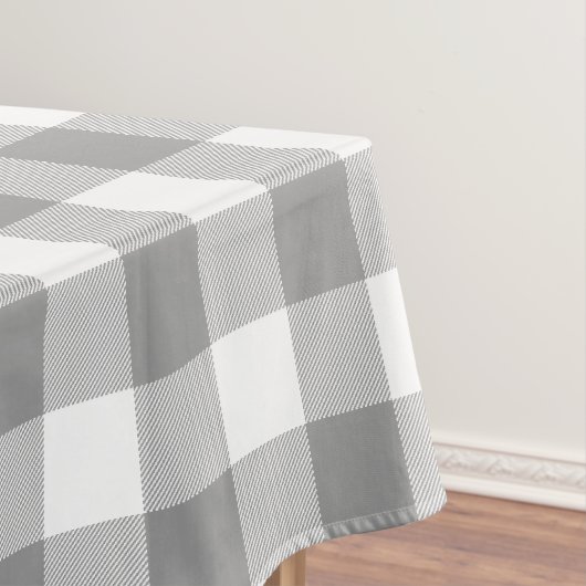 Farmhouse Grey Buffalo Check Pset Rustic Tafelkleed (Voorbeeld)
