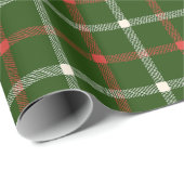 Farmhouse groen rood van wit met de hand getrokken cadeaupapier (Rol Hoek)