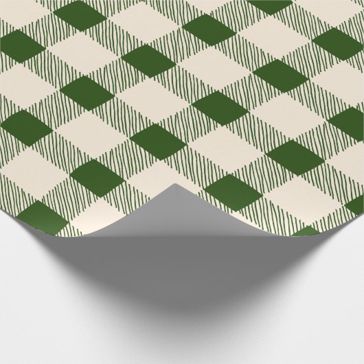 Farmhouse groen van witte, met de hand getrokken b cadeaupapier (Hoek)
