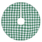 Farmhouse groen wit rustige buffelpatroon kerstboom rok (Voorkant)