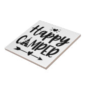 Farmhouse Hand Lettered Happy Camper Tribal Boho Tegeltje (Zijkant)