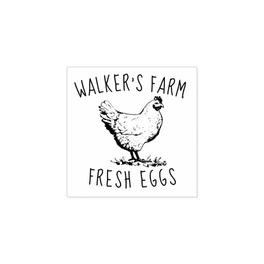 Farmhouse Hen | Eistempel Rubberstempel (Afrduk)