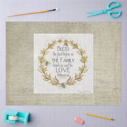 Farmhouse Herfst Wreate Family Blessing Crafting Tissuepapier (Craft)