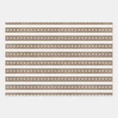 Farmhouse Holly Berries White Rustic Kraft Inpakpapier Vel (Voorkant 2)