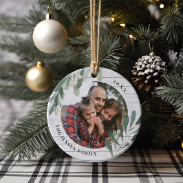 Farmhouse Holly | Vakantieforecfoto gepersonalisee Keramisch Ornament