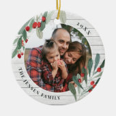 Farmhouse Holly | Vakantieforecfoto gepersonalisee Keramisch Ornament (Voorkant)