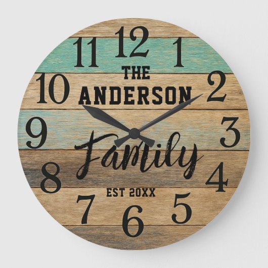 Farmhouse home custom country style rustic grote klok (Voorkant)