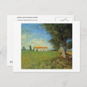 Farmhouse in een Wheat Field, Vincent van Gogh Briefkaart (Voorkant / Achterkant)