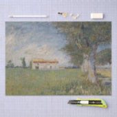 Farmhouse in een Wheatfield door Vincent Van Gogh Tissuepapier (Craft)