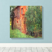 Farmhouse in Kammer door Gustav Klimt,  kunst Canvas Afdruk (Insitu (Houten vloer))