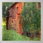 Farmhouse in Kammer door Gustav Klimt,  kunst Poster (Voorkant)