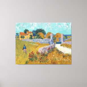 Farmhouse in Provence, door Vincent van Gogh (1888 Canvas Afdruk