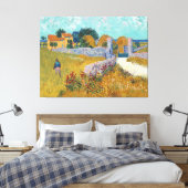 Farmhouse in Provence, door Vincent van Gogh (1888 Canvas Afdruk (Insitu (Slaapkamer))