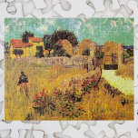 Farmhouse in Provence door Vincent van Gogh Legpuzzel<br><div class="desc">De boerderij in Provence van Vincent van Gogh is een kunstschilderij van de impressionistische architectuur met een landschap met een boer in de weiden en een poort die leidt tot een boerderij in Zuid-Frankrijk. Over de kunstenaar: Vincent Willem van Gogh was een Post Impressionistische schilder wiens werk het meest opmerkelijk...</div>