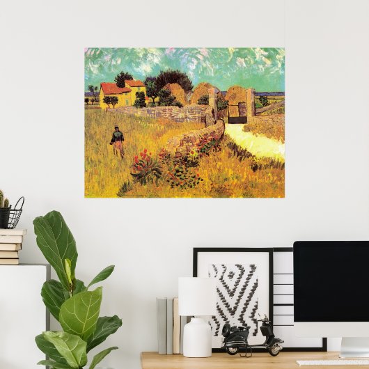 Farmhouse in Provence door Vincent van Gogh Poster (Thuiskantoor)