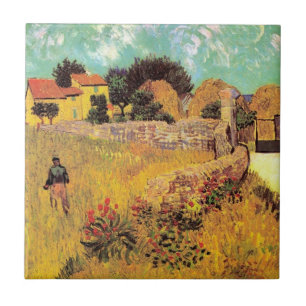 Farmhouse in Provence door Vincent van Gogh Tegeltje