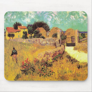 Farmhouse in Provence door Vincent van Gogh van Go Muismat