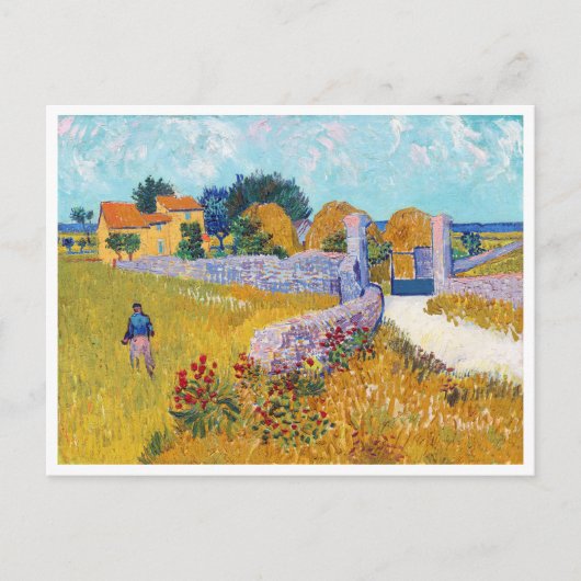 Farmhouse in Provence, Van Gogh Briefkaart (Voorkant)