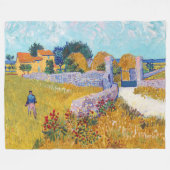 Farmhouse in Provence, Van Gogh Fleece Deken (Voorkant (Horizontaal))