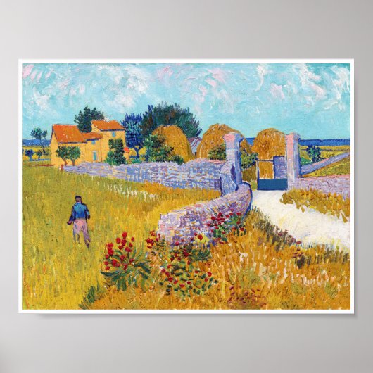 Farmhouse in Provence, Van Gogh Poster (Voorkant)