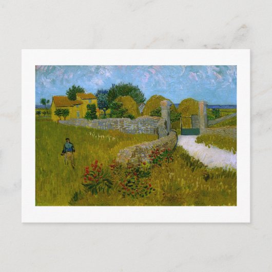 Farmhouse in Provence, Vincent Van Gogh Briefkaart (Voorkant)