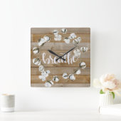 Farmhouse Inspiration - Breathe Vierkante Klok (Huis)