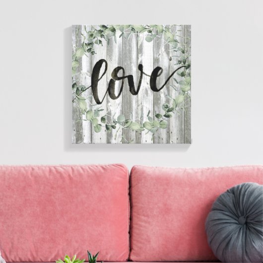 Farmhouse Inspiration - Love Canvas Afdruk (Insitu (Woonkamer))