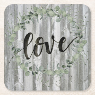 Farmhouse Inspiration - Love Kartonnen Onderzetters