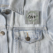 Farmhouse Inspiration - Love Vierkante Button 5,1 Cm (In situ)