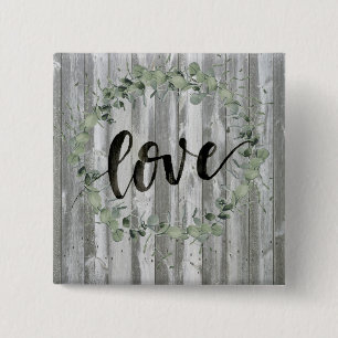 Farmhouse Inspiration - Love Vierkante Button 5,1 Cm