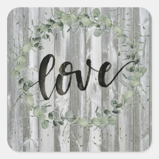 Farmhouse Inspiration - Love Vierkante Sticker (Voorkant)