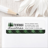 Farmhouse-kerstbuffel-speldenretouradres Etiket (Insitu)