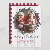 Farmhouse Kerstmis met foto Holiday Kaart (Voorkant / Achterkant)