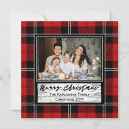 Farmhouse-kerstspeldenfoto, One Photo Feestdagenkaart