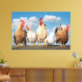 Farmhouse Kippen op Cloudy Summer Day Canvas P Afdruk (Insitu (Woonkamer))
