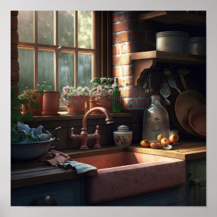 Farmhouse Kitchen Print 12X12