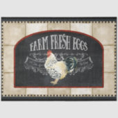 Farmhouse Kitchen Rooster Boerderij Fresh Egg Deco Tissuepapier (Voorkant)