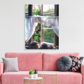 FARMHOUSE KITCHEN WINDOW CANVAS AFDRUK (Insitu (Woonkamer))