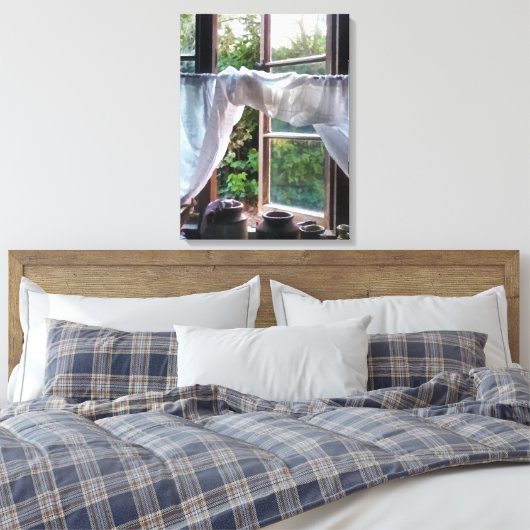 FARMHOUSE KITCHEN WINDOW CANVAS AFDRUK (Insitu (Slaapkamer))