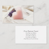 Farmhouse Lavender and Heart Shaped Soap Visitekaartje (Voorkant / Achterkant)